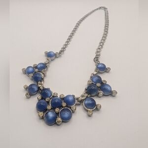 Elegant Blue and Silver Necklace
